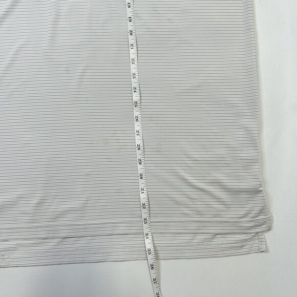 Peter Millar Summer Comfort Performance Polo Golf Shirt Mens XL White Striped - Picture 6 of 11